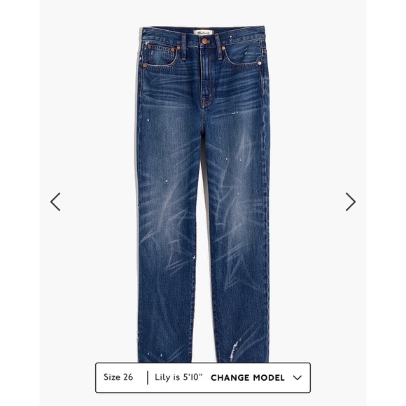 Madewell Classic Straight Leg Jeans in Croston Wash Size 24 - Picture 12 of 15